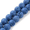 Synthetic Lava Rock Dyed Beads Strands G-H311-08B-09-1