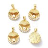Brass Clear Cubic Zirconia Pendants KK-B047-18G-1