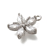 Brass Micro Pave Cubic Zirconia Pendants KK-Q035-13P-2