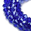Transparent Electroplate Glass Beads Strands EGLA-A039-T2mm-A06-3