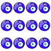 Handmade Lampwork Evil Eye Pendants X-LAMP-E106-02A-1