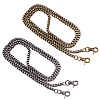 CHGCRAFT 2Pcs 2 Colors Iron Box Chains Bag Strap FIND-CA0002-30A-1