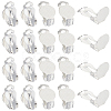 40Pcs 304 Stainless Steel Clip-on Earring Findings STAS-SC0008-39S-1