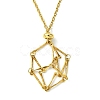 Crystal Cage Holder Necklace NJEW-JN04606-01-2
