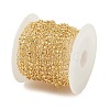 Brass Cube Beaded Link Chains CHC-M025-63G-4