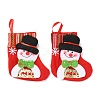 Cloth Hanging Christmas Stocking HJEW-B003-06-1