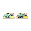 Alloy Enamel Pendants ENAM-O001-11G-G-1
