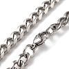 304 Stainless Steel Cuban Link Chain Necklaces for Men NJEW-B117-01D-P-1
