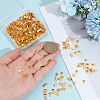 500Pcs Iron Folding Crimp Ends IFIN-CN0001-06G-3