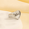 Mother's Day 304 Stainless Steel Finger Rings WGDC005-03-1