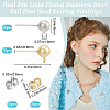 40Pcs 2 Styles 304 Stainless Steel Round Ball Post Stud Earring Findings STAS-BBC0004-79-2