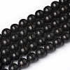Natural Shungite Beads Strands G-I271-C03-12mm-1