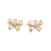 Brass Micro Pave Clear Cubic Zirconia Pendants KK-K351-46B-G-1