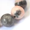 Natural Pink Zebra Jasper Round Bead Strands G-E334-4mm-11-4
