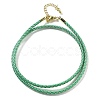 Polyester Cord Braided Necklace Makings MAK-L043-03G-28-1