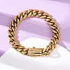 304 Stainless Steel Cuban Link Chains Bracelets for Unisex BJEW-K283-02C-G-2