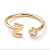 Brass Micro Pave Clear Cubic Zirconia Cuff Rings RJEW-Z005-Z-G-1