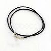 Waxed Cotton Cord Necklace Making MAK-S032-1.5mm-A101-1