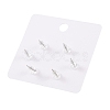 Brass Cubic Zirconia Ear Studs EJEW-S218-02P-2