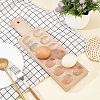 Rectangle Wooden 12 Egg Holes Storage Tray ODIS-WH0030-27-5