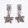 Tibetan Style Alloy European Dangle Charms PALLOY-F199-41AS-1