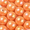 UV Plating Rainbow Iridescent Acrylic Beads PACR-E001-04H-1