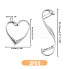 SUPERFINDINGS Zinc Alloy Twister Clasps FIND-FH0005-27-2