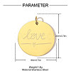 304 Stainless Steel Pendants STAS-OY010-69G-2