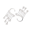 Star Tibetan Style Alloy Cuff Earrings for Women EJEW-TA00525-4