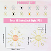24Pcs 12 Colors Cat Eye Sun Pendants with Crystal Rhinestone FIND-FH0007-93-2