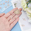 12Pcs Brass Pave Clear Cubic Zirconia Connector Charms ZIRC-AR0001-24-4