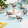 20Pcs 20 Styles Sea Animals Ttheme Transparent Glass Empty Bottles with Alloy Pendants AJEW-DR00031-4