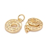 Rack Plating Eco-friendly Brass Micro Pave Clear Cubic Zirconia Charms KK-D072-01G-G-NR-2