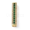 Rack Plating Brass Pave Cubic Zirconia Rectangle Multi-Strand Links KK-K341-42G-2