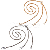 2Pcs 2 Colors Adjustable Alloy Wheat Chain Bag Handles FIND-CN0001-66-1