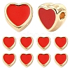 10Pcs Brass Enamel Beads KK-YW0004-20-1
