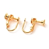 Brass Clip-on Earring Findings X-KK-F824-021G-2