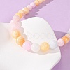 Dyed Round Natural Green Jade Graduated Beaded Necklaces GG-CBAA808-05P-A-3