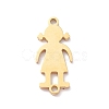 304 Stainless Steel Connector Charms STAS-R119-01G-2