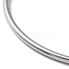 Non-Tarnish 304 Stainless Steel Simple Plain Bangle for Women High Polished BJEW-F461-01A-P-3