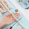 5yards Cotton Thread & Shell Beaded Trim Ribbon OCOR-CY0003-94B-3