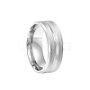 Grooved 201 Stainless Steel Finger Rings for Men WG2ADDA-05-2