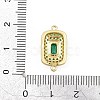 Brass Micro Pave Cubic Zirconia Connector Charms CU-CBAAB9C-01G-4