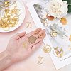 32Pcs 8 Styles Zinc Alloy Kitten Open Back Bezel Pendants PALLOY-SC0003-53G-3