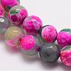 Natural Fire Crackle Agate Bead Strands G-K166-06F-8mm-12-3