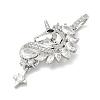 Brass Micro Pave Clear Cubic Zirconia Pendants KK-I476-13P-2