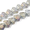 Transparent Electroplate Glass Beads Strands EGLA-F158-HR02-A-1