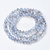 Electroplate Glass Beads Strands X-EGLA-A034-J4mm-F03-2