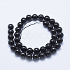 Natural Black Tourmaline Beads Strands G-E444-27-10mm-2