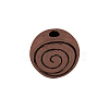 Tibetan Style Alloy Flat Round Carved Vortex Beads TIBEB-5437-R-FF-1
